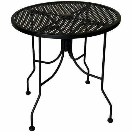 AMERICAN TABLES & SEATING ALM36 36'' Round Top Outdoor Table with Umbrella Hole 132ALM36